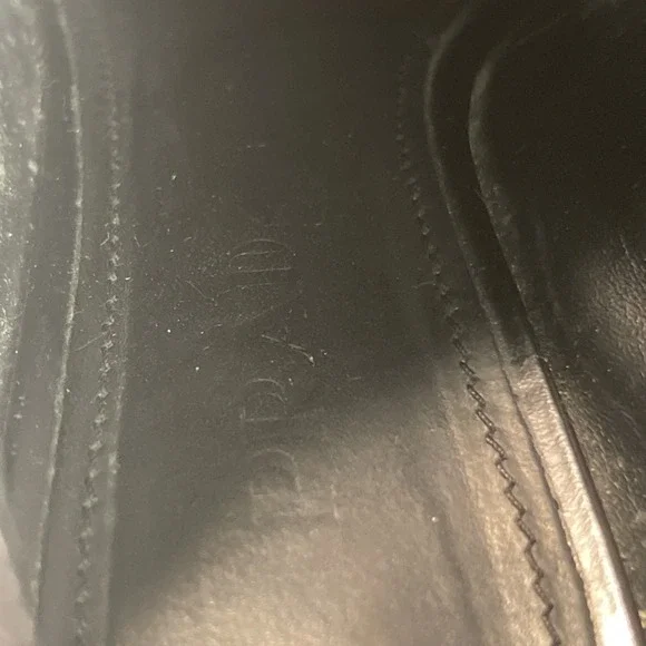 PRADA Wave Sole Black Wingtip Shoes 1E935G Size 36.5 US 6.5 Women 's Platform - Picture 14 of 14